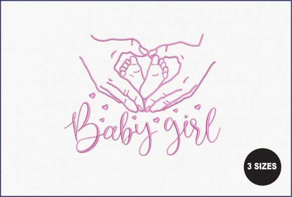 Download Baby Girl Embroidery Design - Sign Collection