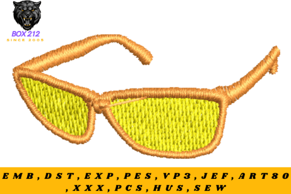 Download The Glasses – Digital Embroidery Design - Sign Collection