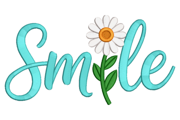 Download Smile Daisy Embroidery Design - Sign Collection