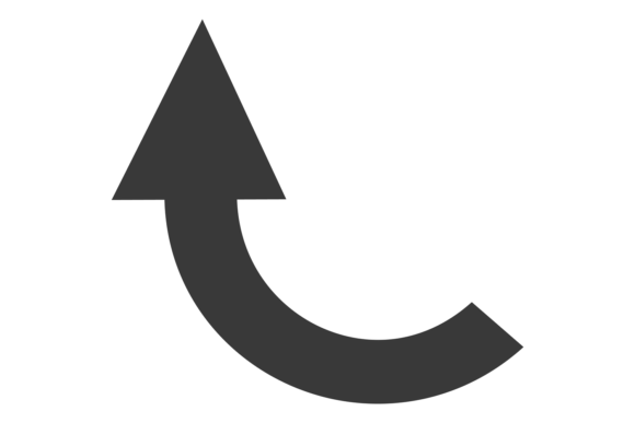 Download Curved Up Arrow. Left Pointing Sign. Ret - Sign Collection