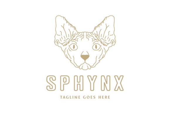 Download Animal Sphynx Cat Head Face Logo Design - Sign Collection