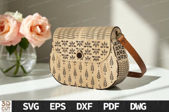 Download Laser Cut Wooden Bag SVG Pattern - Premium Resources