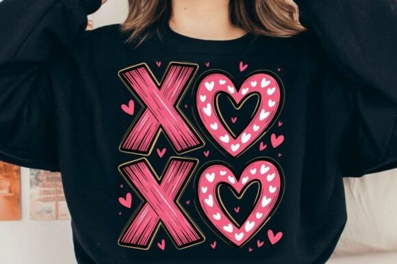 Download XOXO Valentine PNG Pink Heart Design - Sign Collection