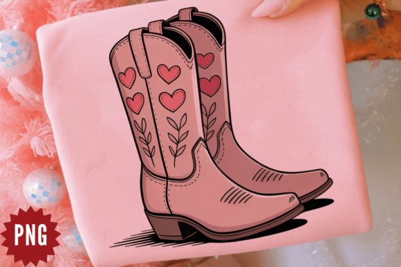 Download Valentine Boot Cowboy PNG Clipart Design - Sign Collection