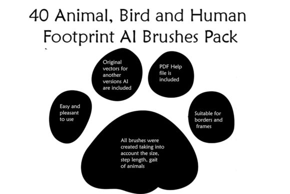 Download 40 Footprints Illustrator Brushes - Illustrator Collection