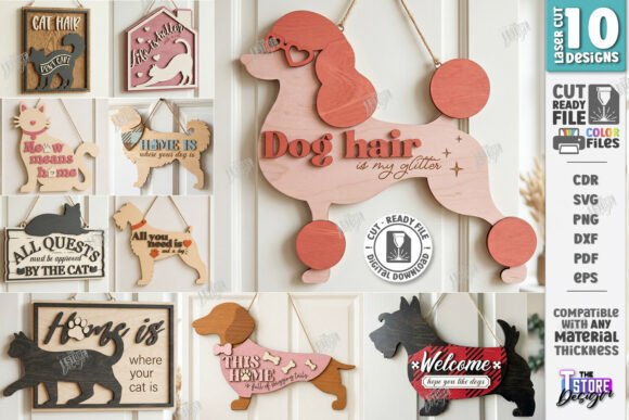 Download Wooden Pet Home Sign Laser Cut Bundle - Sign Collection