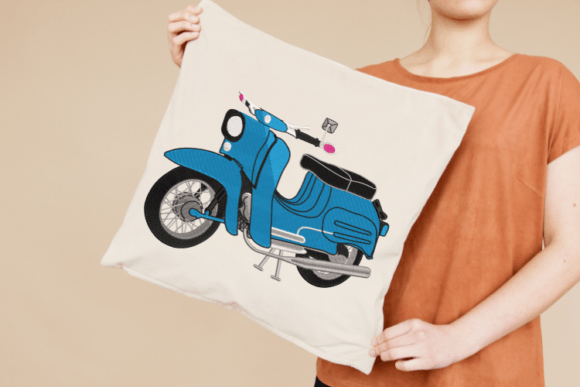 Download Vespa Digital Embroidery Design - Sign Collection