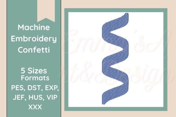 Download Confetti Machine Embroidery Design - Sign Collection