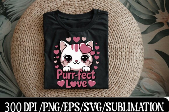 Download Purrfect Love Cute Cat Design - Sign Collection