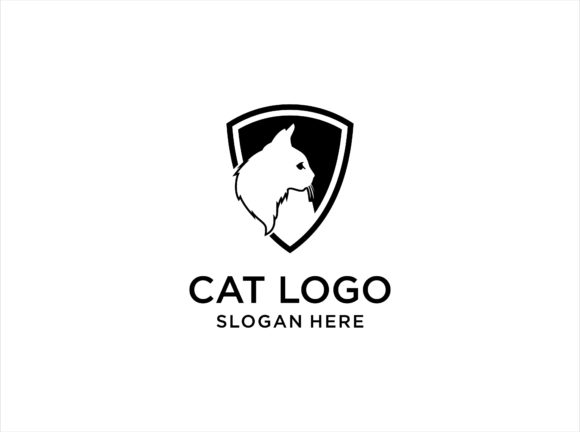 Download Cat Head in Shield Logo Design Template - Sign Collection