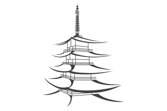 Download Linear Pagoda Icon. Asian Tourism Travel - Tour Collection