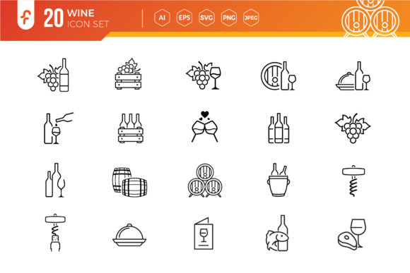 Download Wine Icon Set Design - Sign Collection