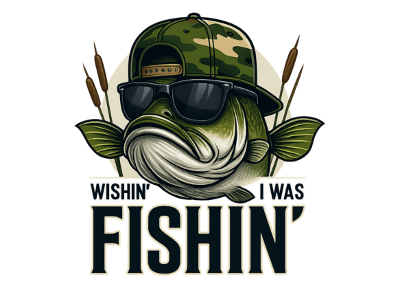 Download Funny Bass Fishing Sublimation Design - Sign Collection