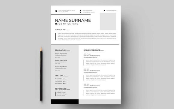 Download Minimalist Resume Cv Layout Design - Sign Collection