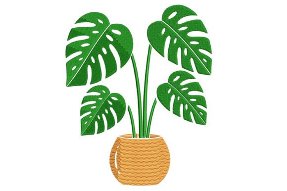 Download Monstera Plant Embroidery Design - Sign Collection